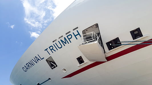 low-angle photography of white Carnival Triumph thumbnail