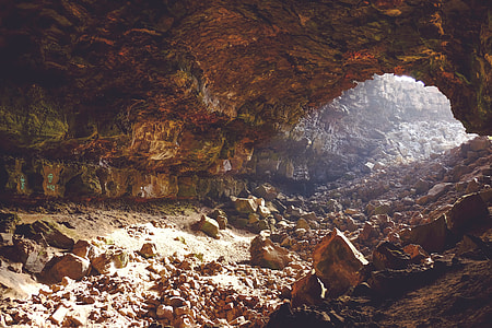 brown cave at daytime thumbnail