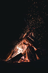 bonfire during nighttime thumbnail