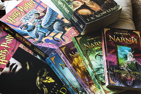 assorted-title book collection closeup photo thumbnail