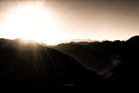 Photography of Mountains During Sunrise thumbnail