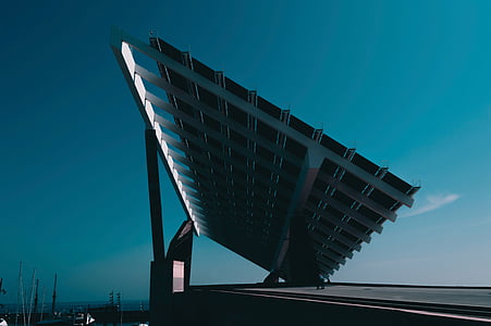 black metal solar panel at daytime thumbnail