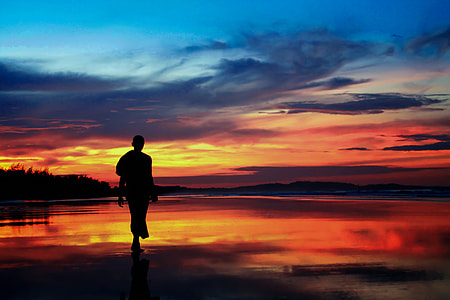 Theravada Buddhism, Monk In Dusk thumbnail