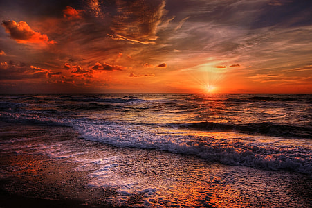 photo of seashore during golden hour thumbnail