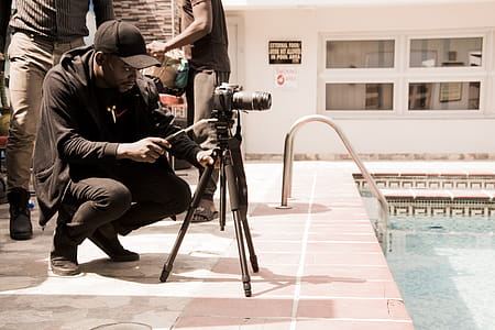 Person Looking at Camera on Tripod thumbnail