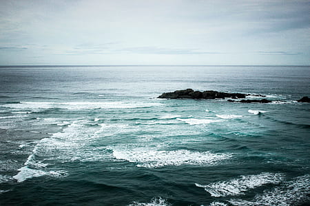 top angle photo of blue ocean water at daytime thumbnail