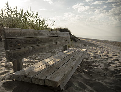 bench on seashore thumbnail