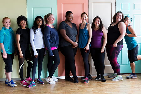 Smiling Strong Woman Together Photo thumbnail