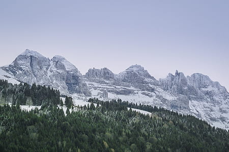 mountain covered with snow thumbnail