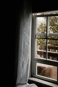 glass window viewing rain outside thumbnail