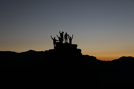 silhouette photo of group of people thumbnail