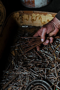 Tools, nails and bolts in a workshop thumbnail