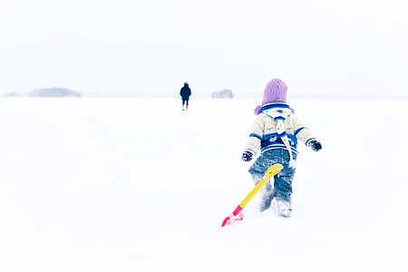 toddler running on snow thumbnail