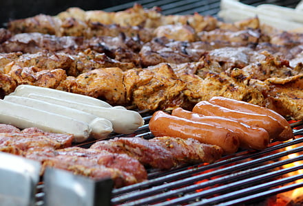 variety of grilled food on smoker grill thumbnail