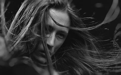 Grayscale Photo of Woman thumbnail
