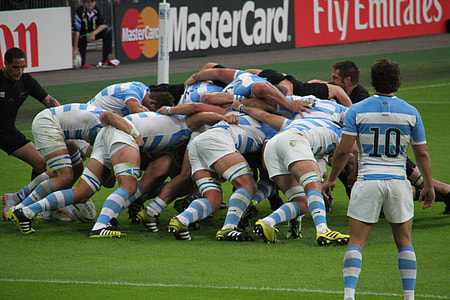 two team playing rugby on field thumbnail