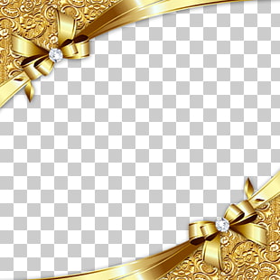 Gold, Gold Diagonal Border, brown ribbon frame PNG clipart