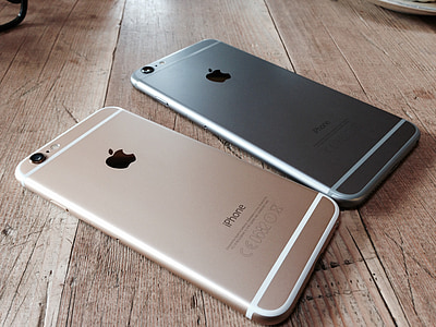 two space gray and rose gold iPhone 6s Plus's thumbnail