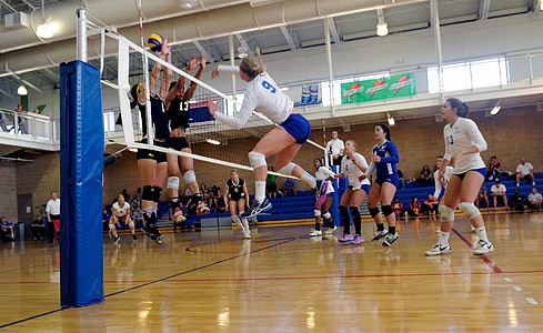 women playing volleyball thumbnail