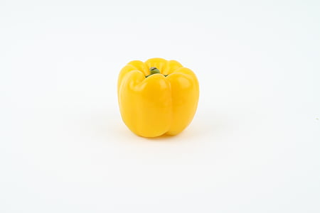 yellow pepper on white background thumbnail