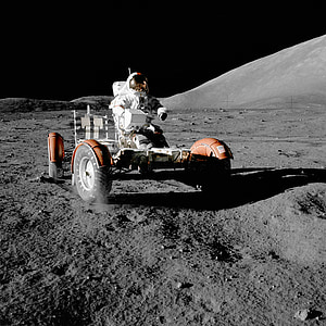 astronaut riding on drone thumbnail