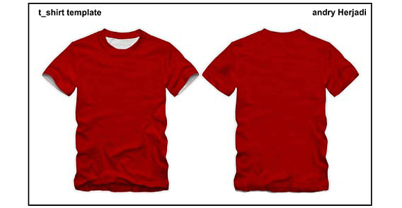 T-shirt template front and back cdr file