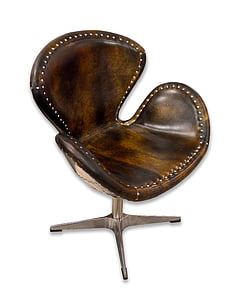 photo of brown rolling armchair thumbnail