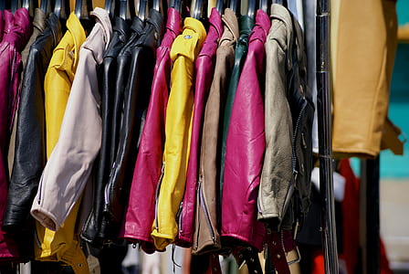 assorted-color leather clothes lot thumbnail