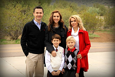 family photo on roadside during daytime thumbnail