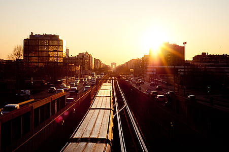 road during sunset thumbnail
