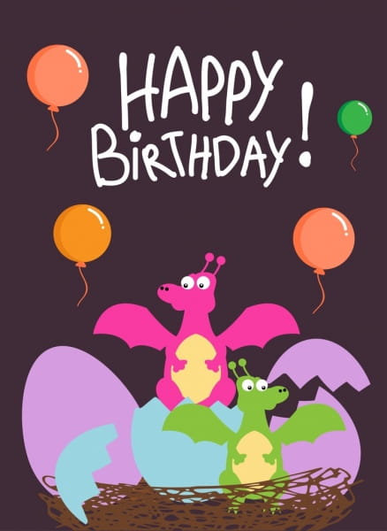 Birthday Banner Eventful Style Balloon Star Gift Icons Eps Ai