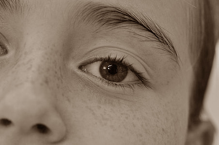 boy's eyes grayscale photography thumbnail