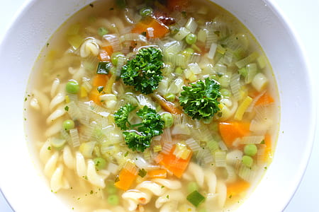 pasta soup on bowl thumbnail