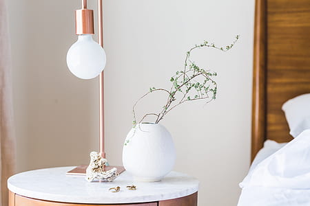 bedroom, plant, pot, lamp thumbnail