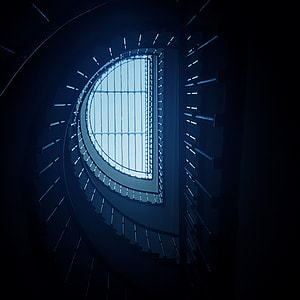 bottom view of spiral stairs thumbnail
