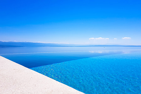 Swimming pool in hotel on summer vacation holiday thumbnail