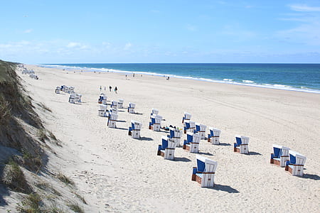white stall on white sand photo thumbnail