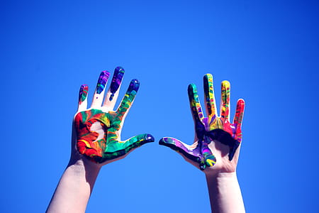 Person's Hands With Paint thumbnail