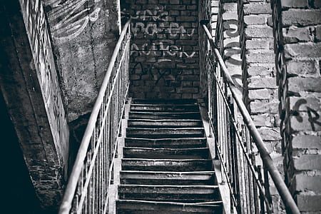 grayscale photography of staircase thumbnail