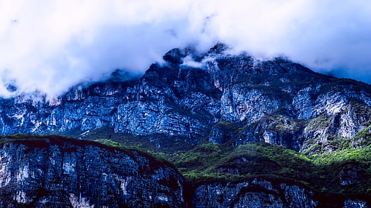 blue mountain with clouds thumbnail