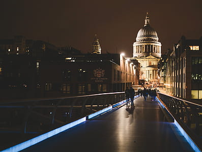city, people, night, buildings thumbnail