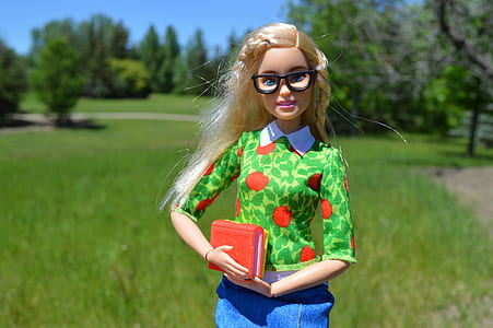 barbie doll action figure in front of green grass field thumbnail