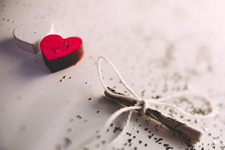 white and red heart and rope photo thumbnail