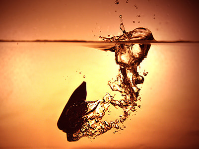 underwater photography of a black plastic toy thumbnail