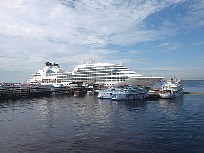 cruise ship docked on pier thumbnail