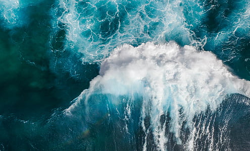aerial view of ocean wave thumbnail