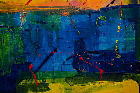 Blue and Multicolored Abstract Paitning thumbnail