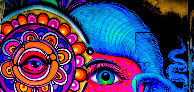 close-up photo of multicolored abstract painting thumbnail