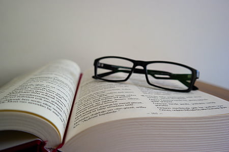 black framed eyeglasses with case thumbnail