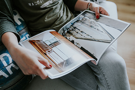Woman read a magazine thumbnail